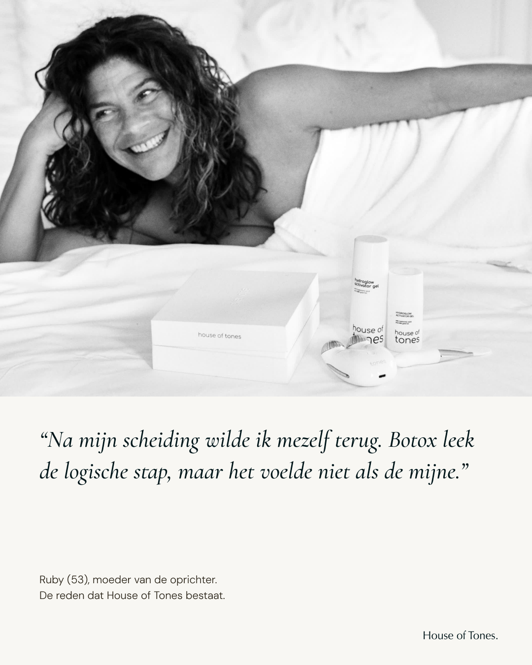House of Tones advertentie, founder story, staand formaat