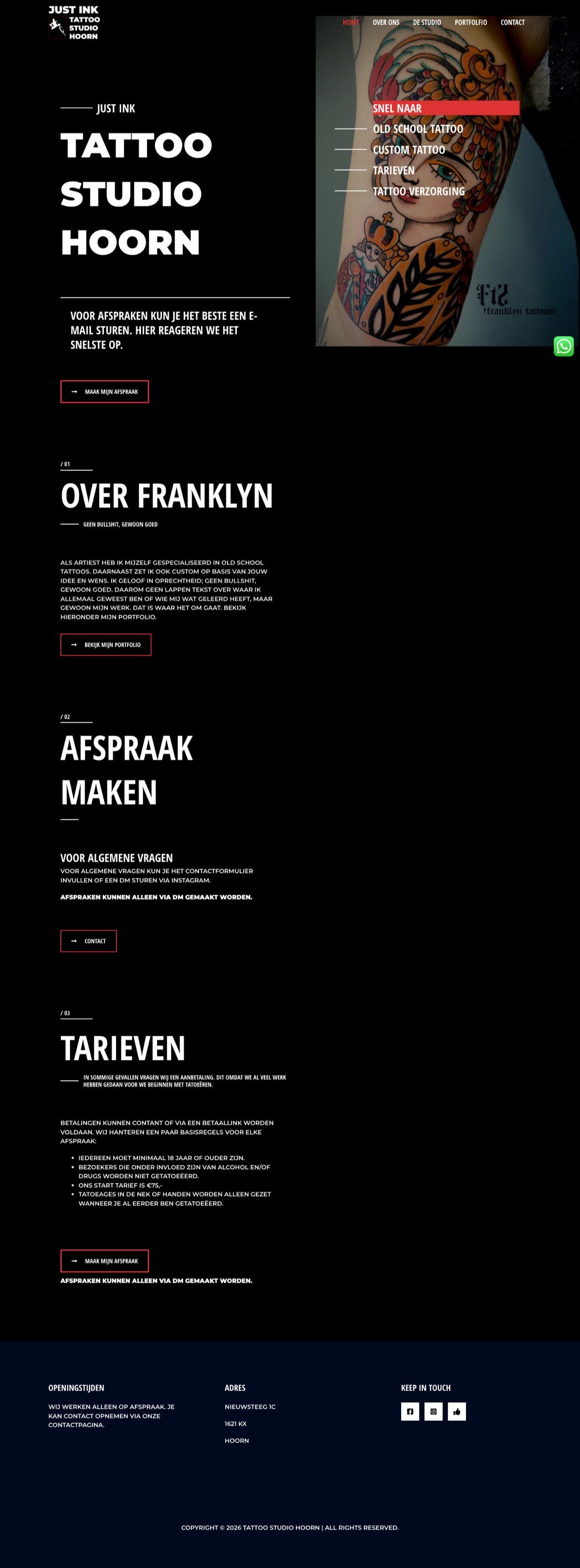 De oude site